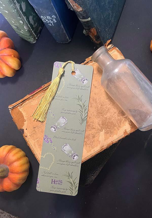 Handmade Witchy Double - Sided Bookmark with Champagne Tassel