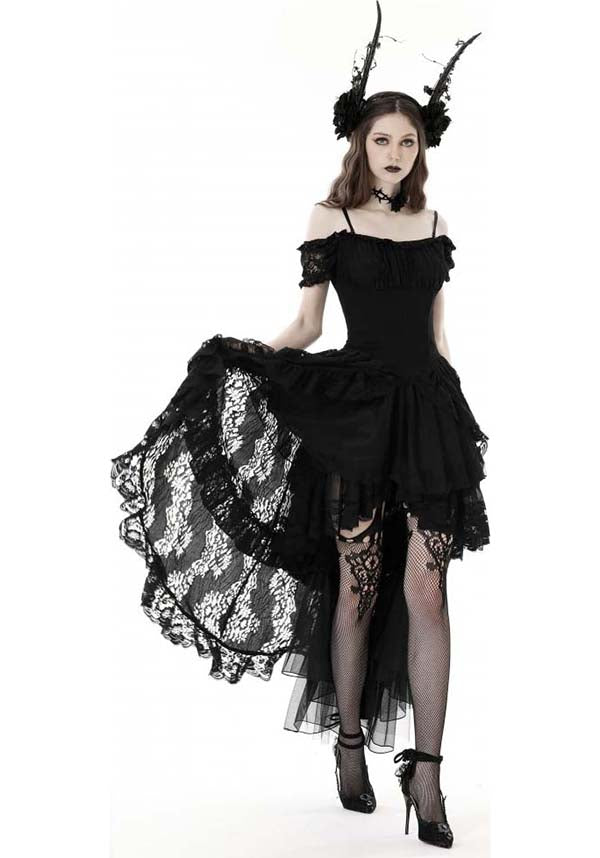 The Enchanting Fae Lace Dovetail Evening Dress