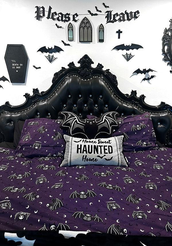 Batty Bones King-Size Quilt Set for Mystical Dreamers
