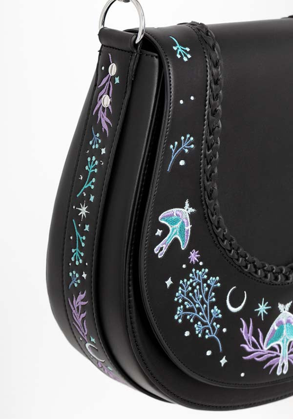 Restyle Enchanted Moonglow Embroidered Saddle Bag for Mystical Lovers