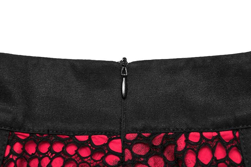 Edgy Rock Sweetheart Adjustable Straps Short Skirt