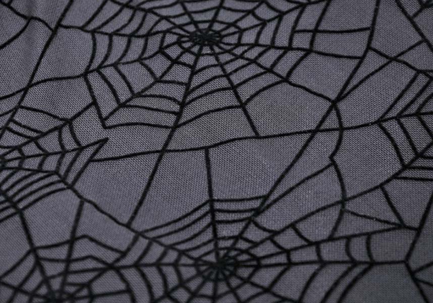 Edgy Punk Style Spider Mesh Women's Dress