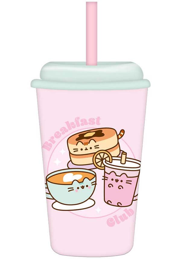 Adorable Pusheen Breakfast - Themed Mint Green Tumbler