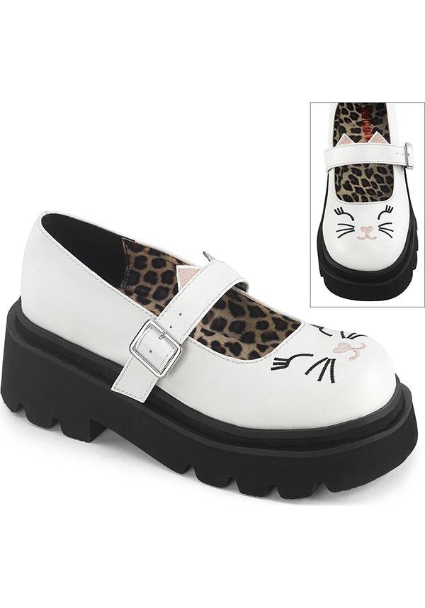 RENEGADE-56 White Flats Preorder - Stylish Maryjane Shoes
