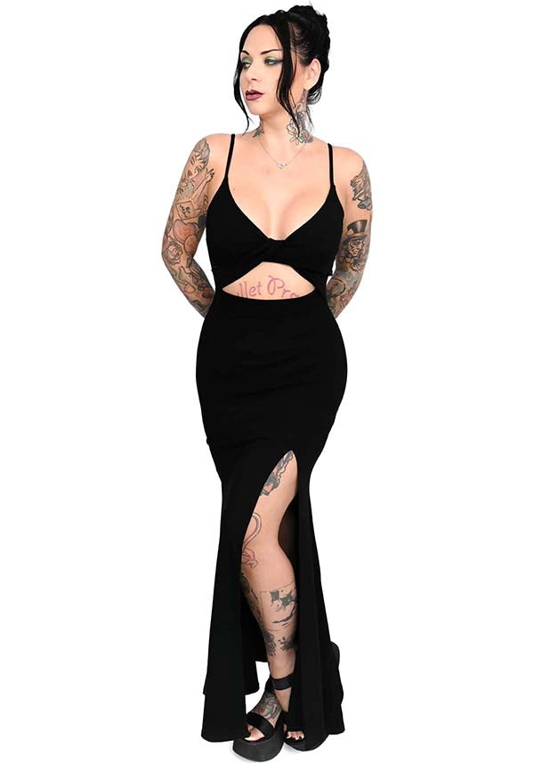 Foxblood's Madison Black Gown: Elegant and Comfortable for Special Occasions