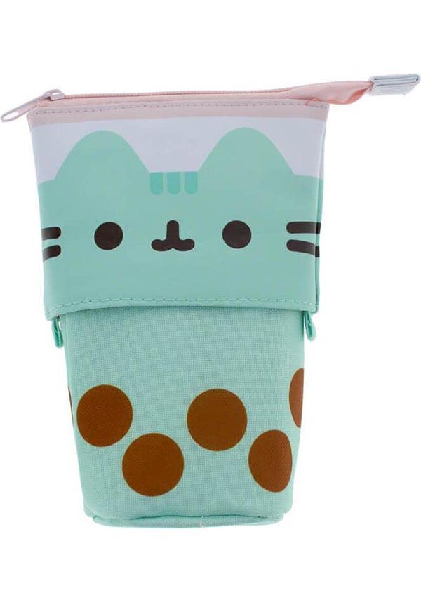 Pusheen The Cat Character Boba Tea Shaped Soft Roll - Down Pencil Case for School