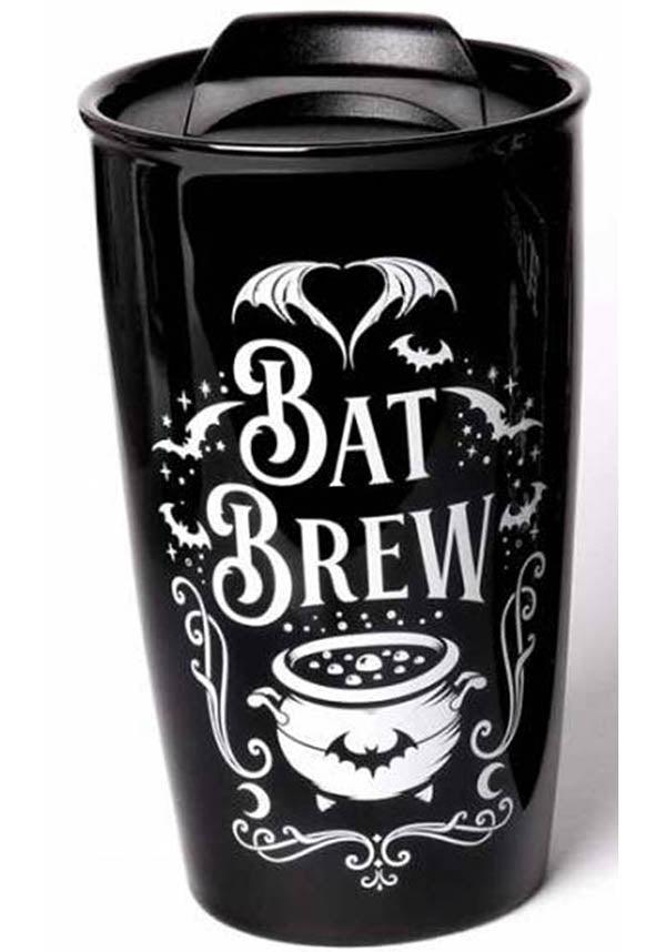 Double Walled Ceramic Travel Mug - Bat Brew Design