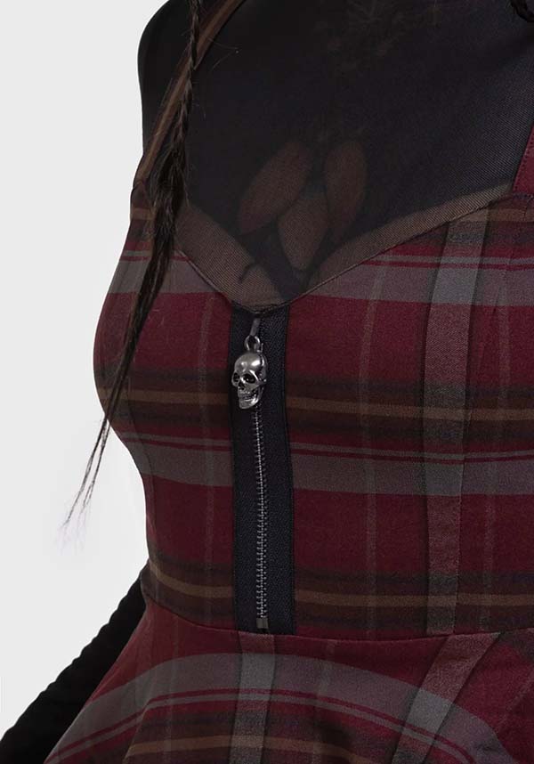 Sable Riot Soft Stretch Check Print Mini Dress