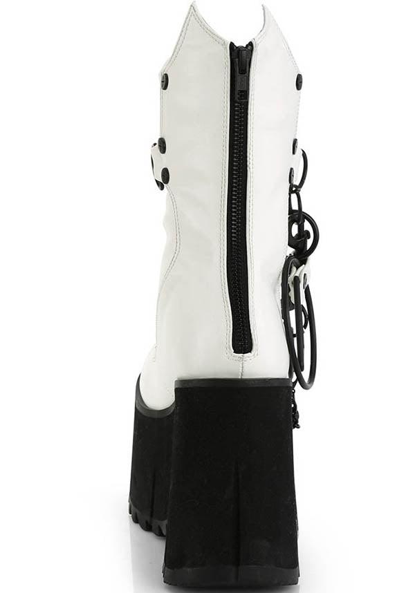 PRE-ORDER KERA-130 Platform Boots in Stylish White