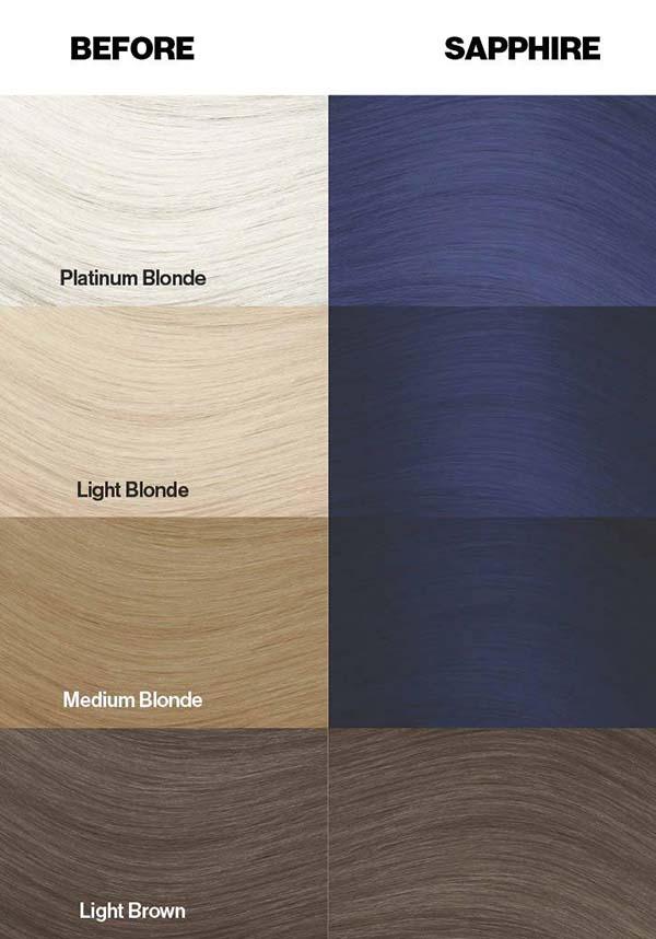 Luxurious Crazy Color Sapphire Semi - permanent Hair Colour for Pre - lightened Hair