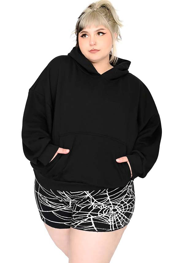 Foxblood's Cozy Oversized Crop Hoodie - The Ultimate Comfort Piece