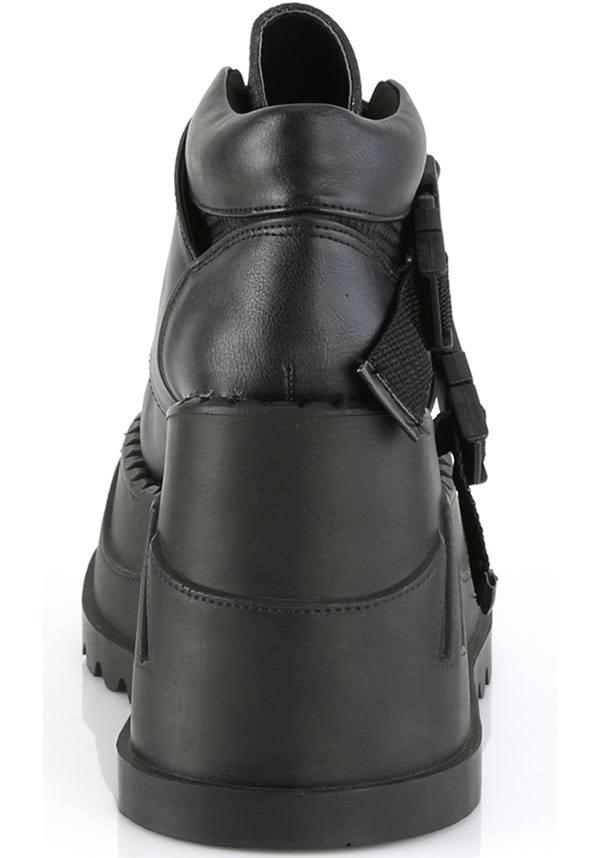 Black STOMP-15 Wedge Platform Boots [PREORDER]