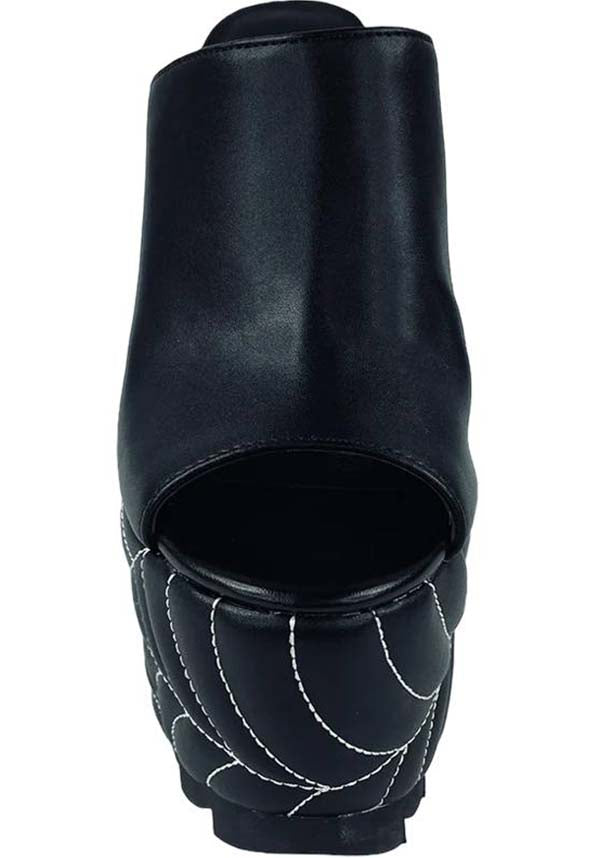YRU Dream Spider Web Design Women's Platform Heels for Stylish Wear
