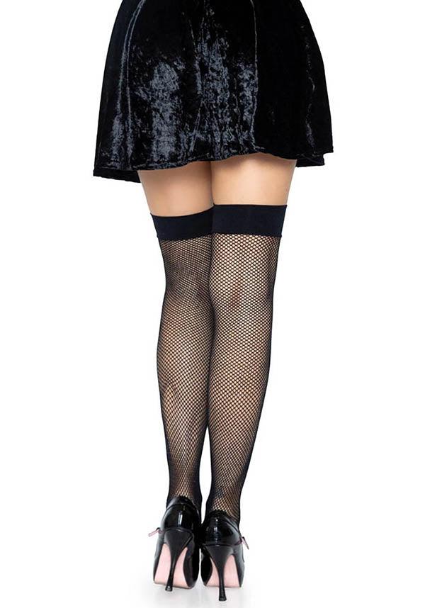 Leg Avenue Black Joy Fishnet Thigh-High Stockings - Stylish & Durable
