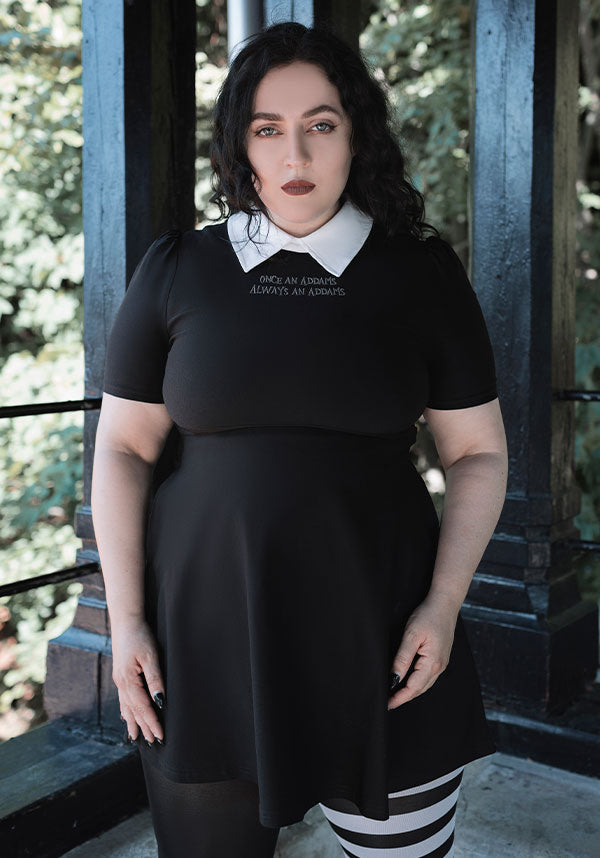 Blackest Heart Skater Style Dress - Licensed Wednesday Merchandise