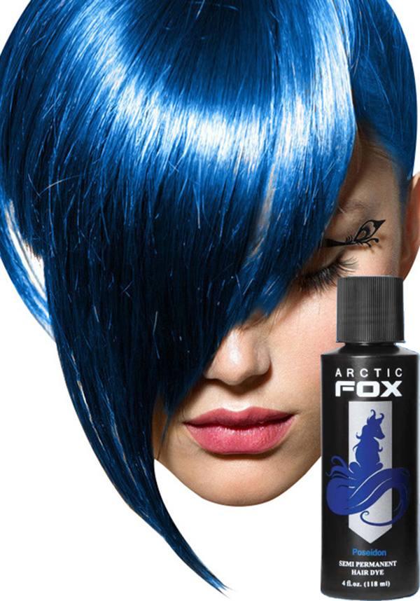 Poseidon Semi - Permanent Vegan Hair Colour, 118ml for Vivid Blue Look