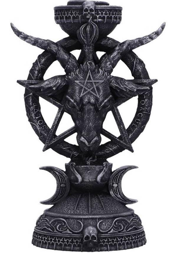 Baphomet Themed Gothic Scented Candlestick Holder - Light of Baphomet Style