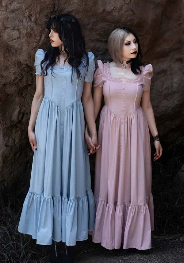 Pastel Blue Gothic Lace Provence Dress by Lively Ghosts