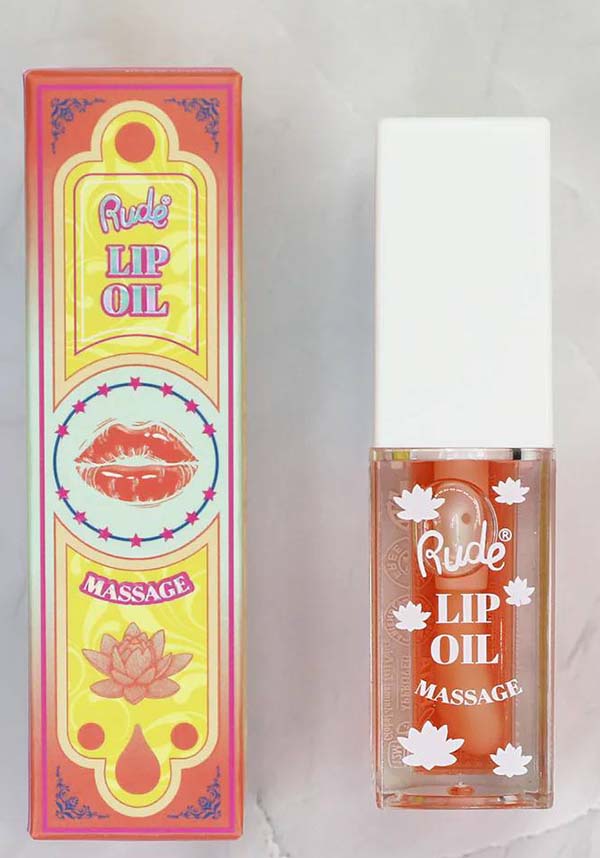 Rude Cosmetics Peach Refresh Lip Oil Massage for a Fruity Lip Treat