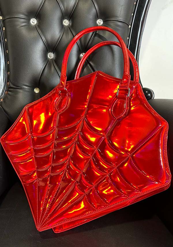 Red - Accented Black Widow Stylish Handbag
