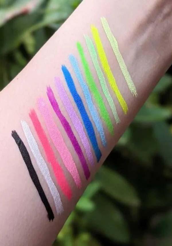 Black and White UV-Reactive CAKE Wet Eyeliner for Creative Makeup