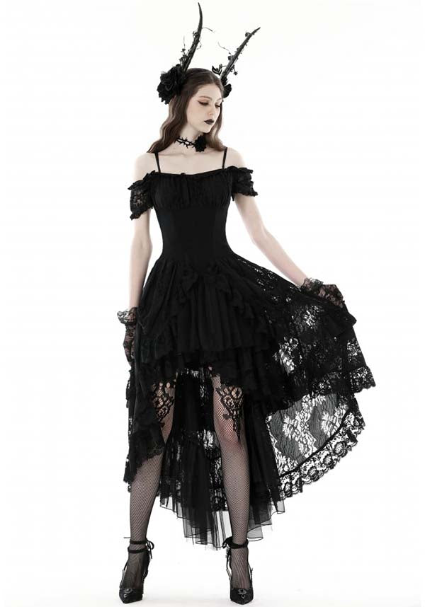 The Enchanting Fae Lace Dovetail Evening Dress