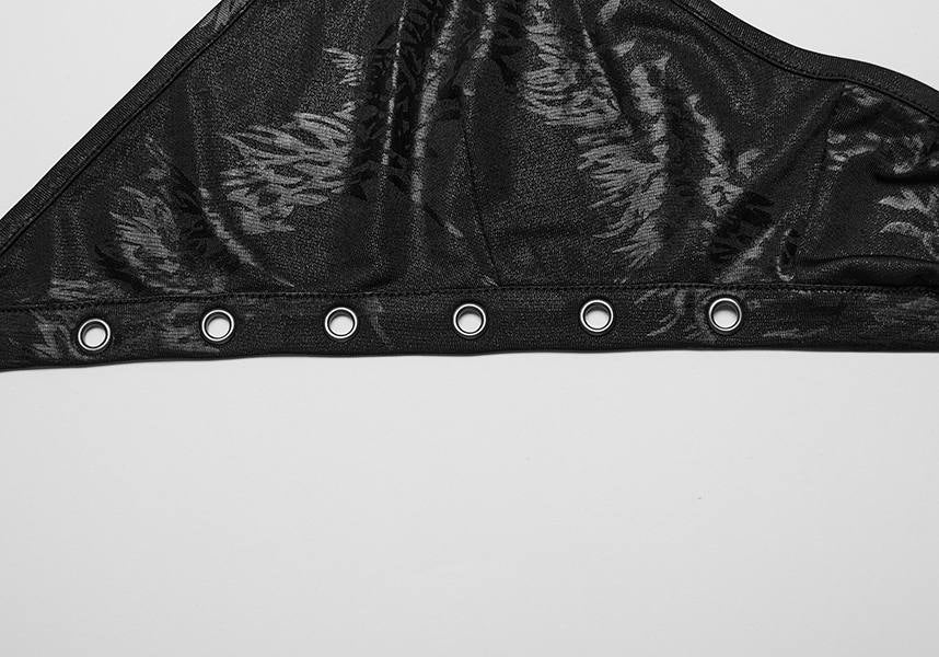 Punk Rave's Black Elastic Wrap Halter Top - Minerva Style