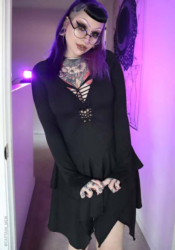 Bellatrix Witchy Style Ultra - Soft Mini Dress for Cozy Wear