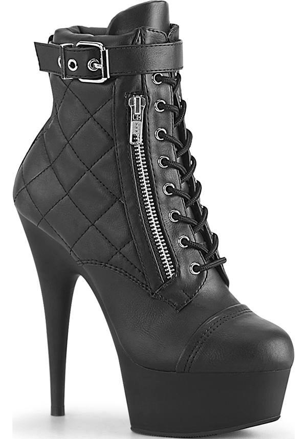 Black DELIGHT-600-05 Platform Boots for Fashion Lovers [Pre-order Available]