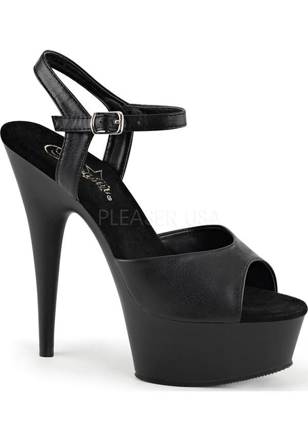 PRE-ORDER! DELIGHT-609 Black Peep Toe Platform Shoes