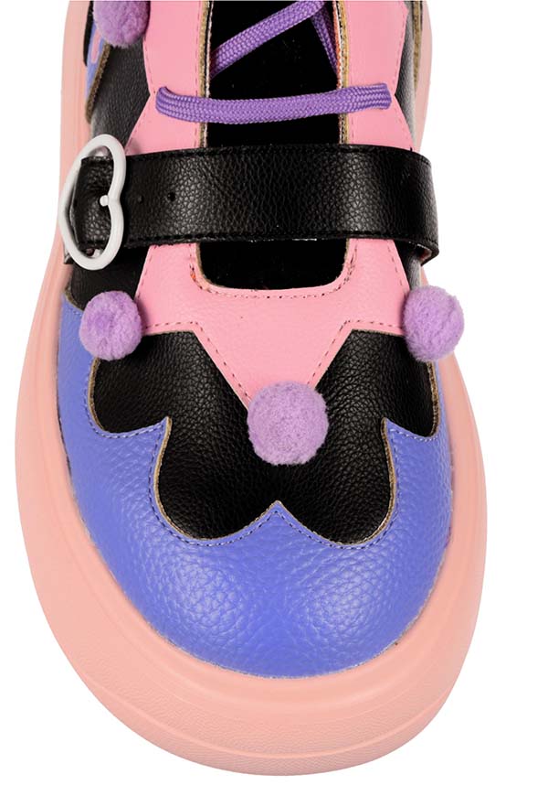 Stay Spooky Kuromi Inspired Platform Ankle Sneakers for an Edgy Look