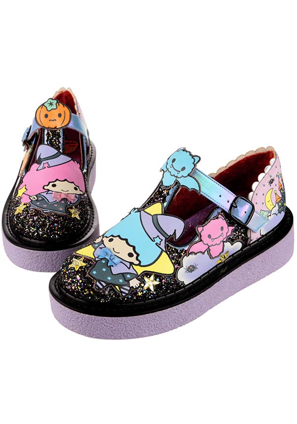 Star Castle CREEPERS - Enchantingly Cute Platform Mary Jane Flats for Halloween and Sanrio Lovers