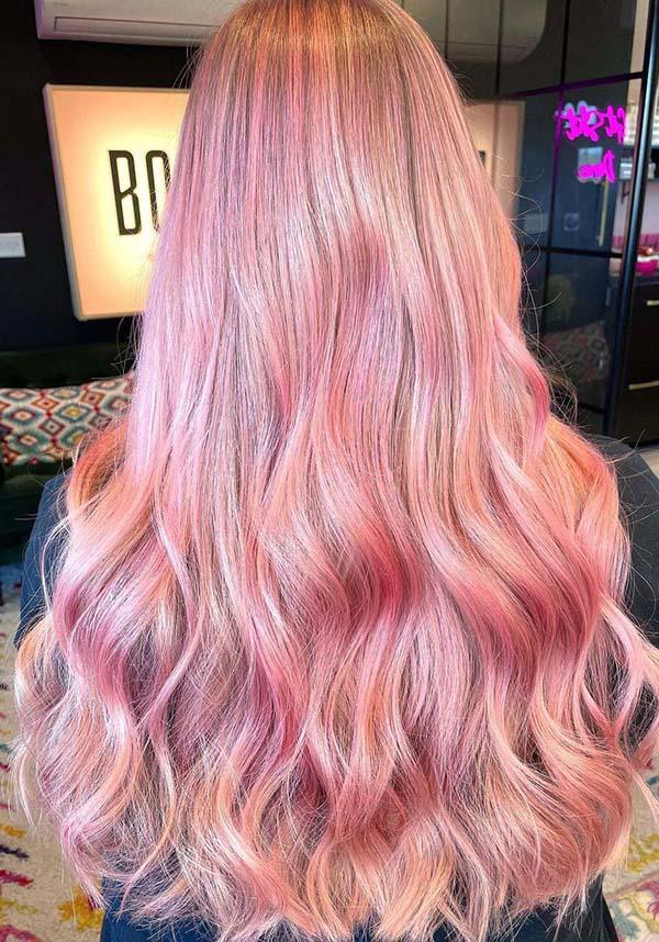 Crazy Color Semi - permanent Rose Gold Hair Dye for a Metallic Finish