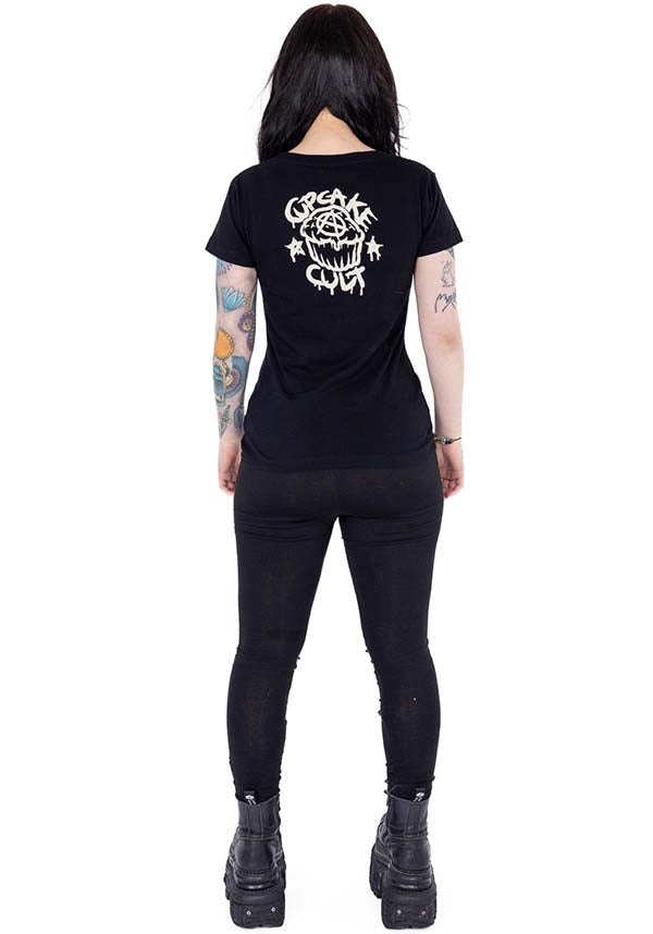 Midnight Kitty Design Cotton T-Shirt for Fashion - Forward Individuals