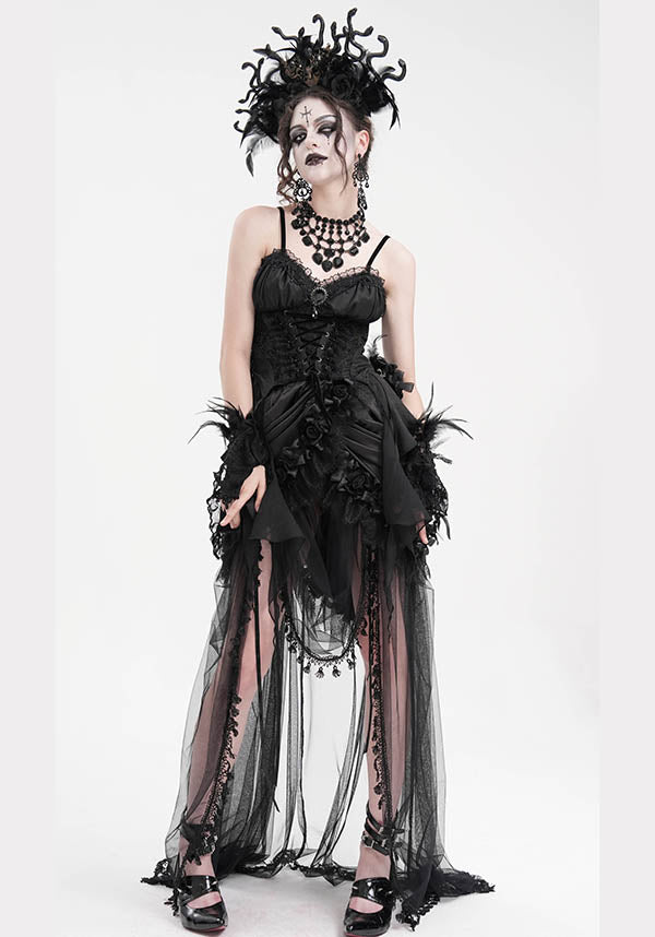 Devil Fashion Laced Briar Gothic Corset Top for Dark Romantics