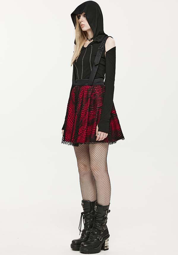 Edgy Rock Sweetheart Adjustable Straps Short Skirt