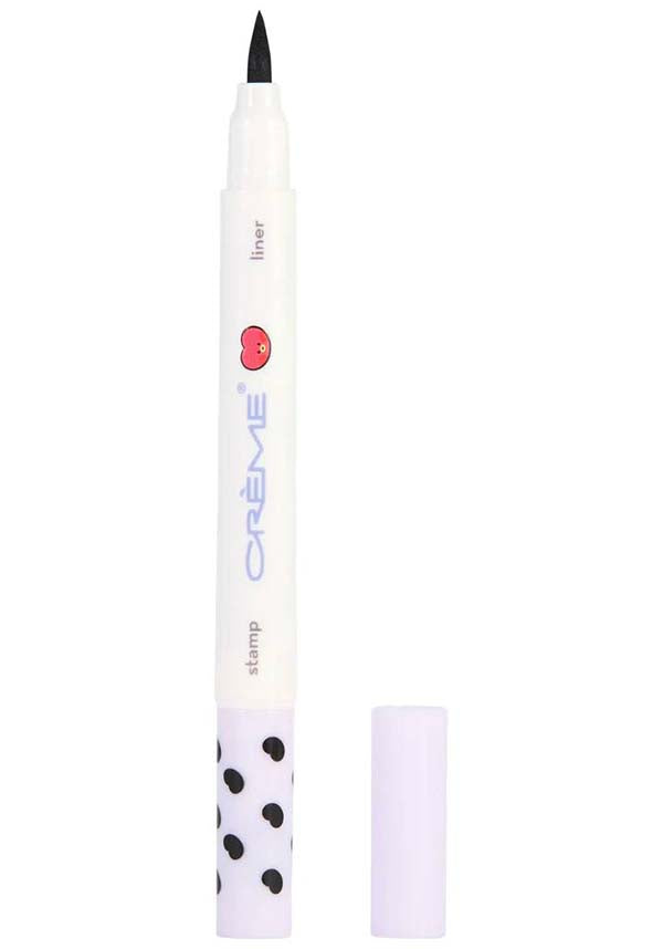 Tata's Adorable Heart Stamp & Jet - Black Liner Dual - Ended Felt Tip Duo