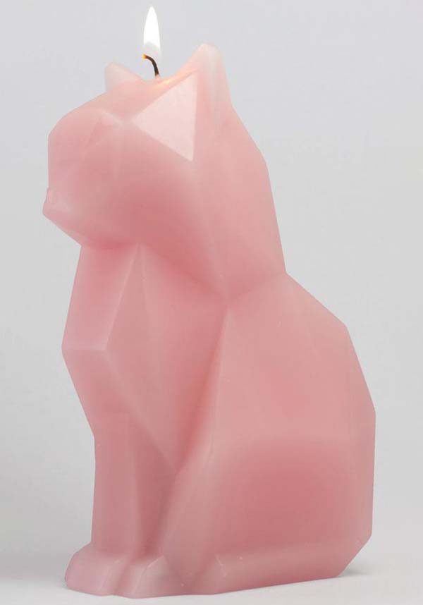 Pink Kisa Cat-Shaped Decorative Candle for Thoughtful Gifting