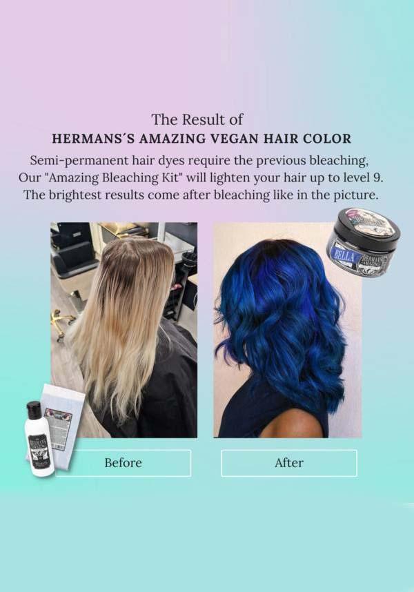 Bella Blue Semi - Permanent Vegan Hair Colour for Intense Ocean Tones