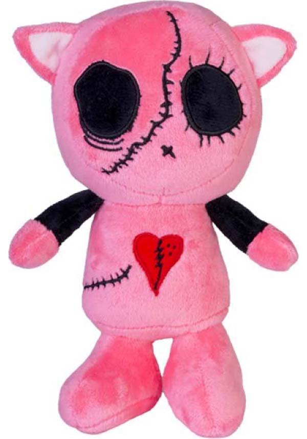 Gus Fink's Bright Pink Cat-Eared Kitix Boogily Heads Plush Toy