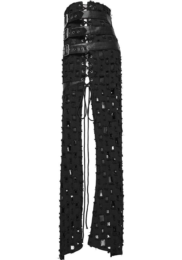 Punk Rave Mazikeen Buckle Design Women's Maxi Skirt