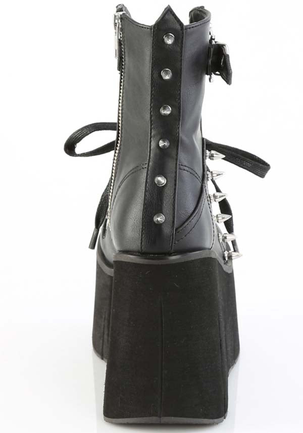 Demonia KERA - 150 Black Platform Lace - Up Front Ankle Boots [Pre - order]