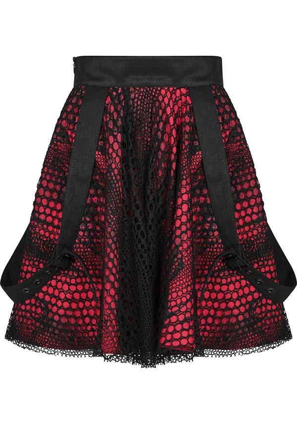 Edgy Rock Sweetheart Adjustable Straps Short Skirt