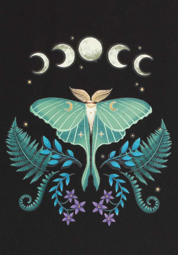 Sustainable Luna Moth Cotton Canvas Tote Bag for Everyday Use and Shopping