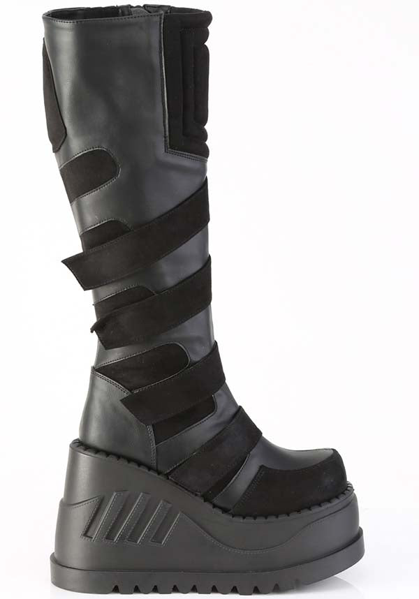 Black STOMP-228 Platform Boots - Preorder Available