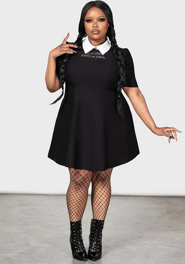 Blackest Heart Skater Style Dress - Licensed Wednesday Merchandise