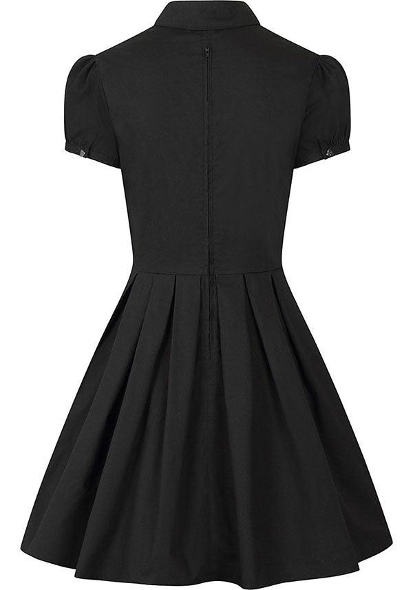 Samara Halloween-inspired Cotton Blend Dress with Sun & Moon Embroidery