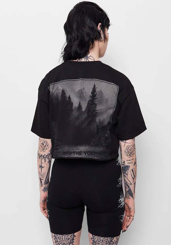 Requiem Oversized Cropped Cut-Off Cotton Tee