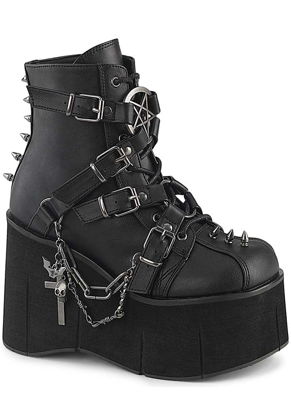 Demonia KERA - 68 Black Platform Ankle Boots for Alternative Fashion (Pre - order)