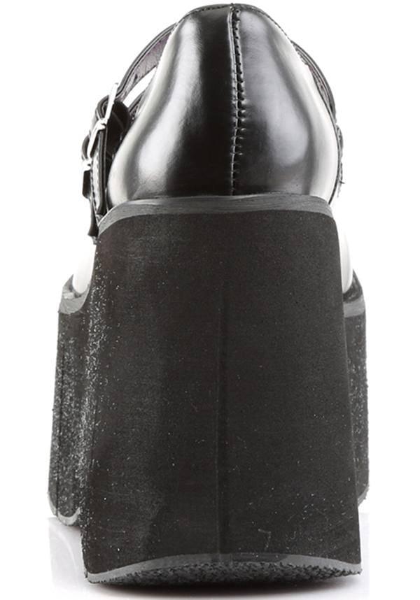 Demonia Platform Double Buckle Strap Black Mary Janes [PRE - ORDER]